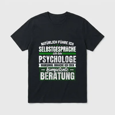 Psychologe Lustiges Psychologie T-Shirt – Klassisches T-Shirt in Schwarz
