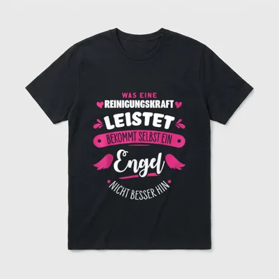 Reinigungskraft Putzfrau Lustige Sprüche T-Shirt – Klassisches T-Shirt in Schwarz