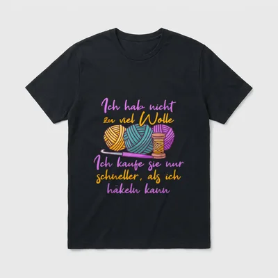 Kaufe Wolle Schneller T-Shirt – Klassisches T-Shirt in Schwarz