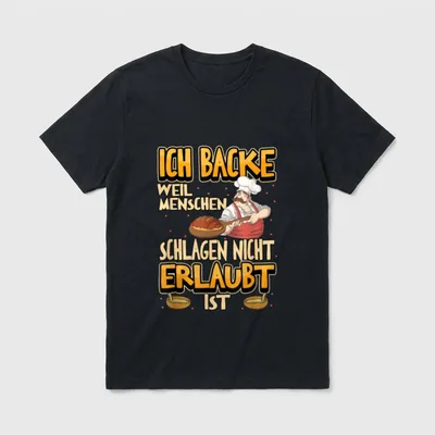 Konditorei Bäcker Bäckerei Lustiger T-Shirt – Klassisches T-Shirt in Schwarz