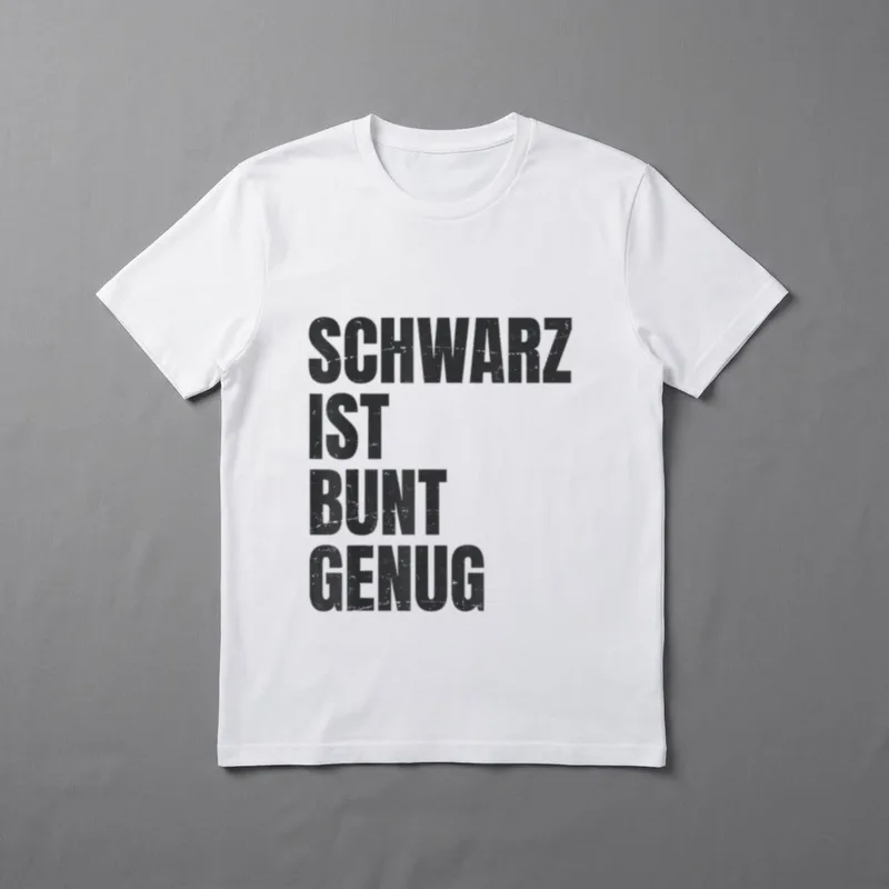 Schwarz Ist Bunt Genug Lustiger T-Shirt – Klassisches T-Shirt in Schwarz