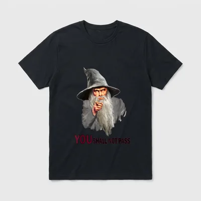You Shall Not Pass T-Shirt – Klassisches T-Shirt in Schwarz