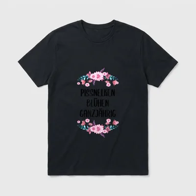 Pissnelken Blühen das ganze T-Shirt – Klassisches T-Shirt in Schwarz