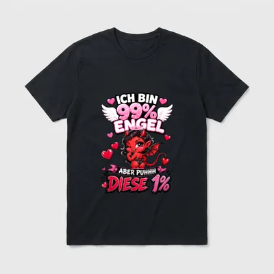 Ich Bin 99 Prozent T-Shirt – Klassisches T-Shirt in Schwarz