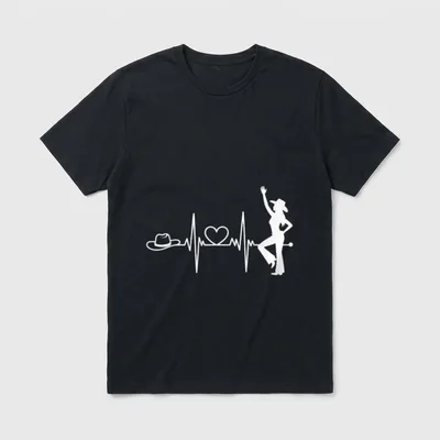 Line Dance Sprüche Western T-Shirt – Klassisches T-Shirt in Schwarz