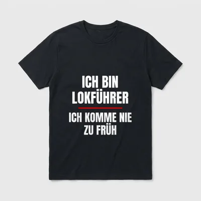 Lustiges Lokführer Lokomotive Bahn T-Shirt – Klassisches T-Shirt in Schwarz