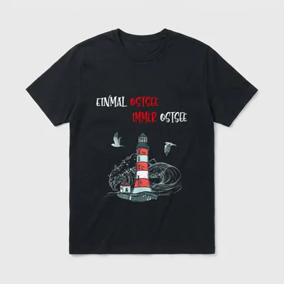 Einmal Ostsee immer Ostsee T-Shirt – Klassisches T-Shirt in Schwarz