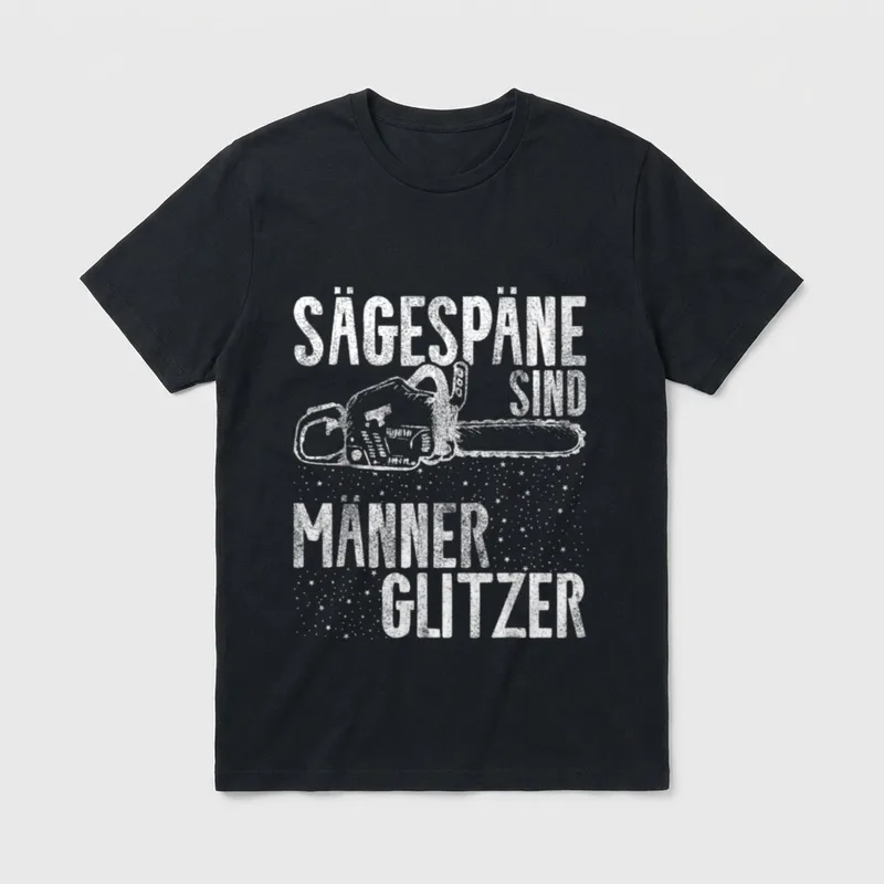 Lustiger Spruch Kettensäge Holzfäller Förster T-Shirt – Klassisches T-Shirt in Schwarz
