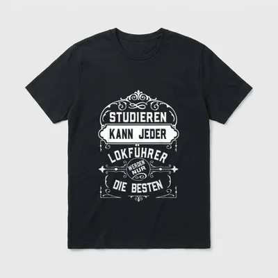 Lokführer Studieren Kann Jeder T-Shirt – Klassisches T-Shirt in Schwarz