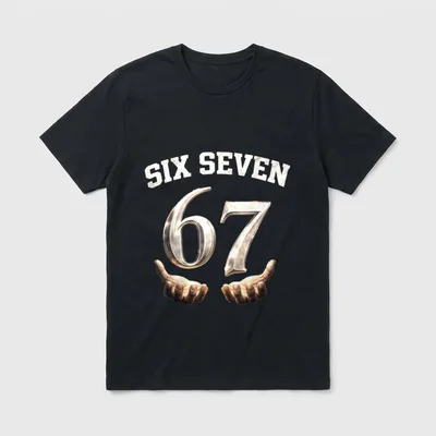 Six Seven 67 Meme Lustige Sprüche T-Shirt – Klassisches T-Shirt in Schwarz