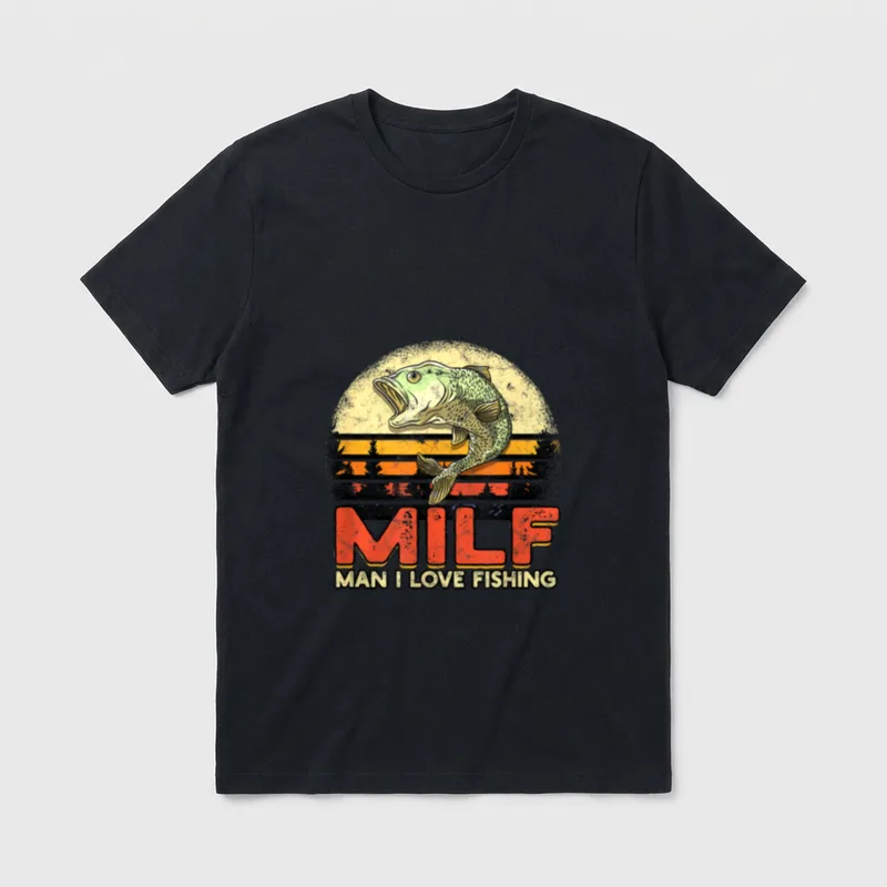 Lustiges Zitat MILF MAN T-Shirt – Klassisches T-Shirt in Schwarz