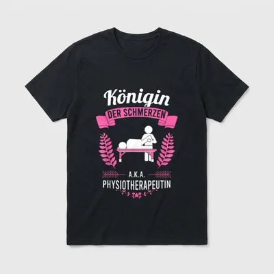 Physiotherapeutin Physio lustiger Spruch T-Shirt – Klassisches T-Shirt in Schwarz