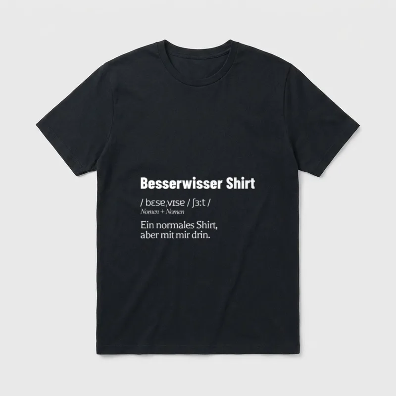 Besserwisser I Spaß Klugscheißer T-Shirt – Klassisches T-Shirt in Schwarz