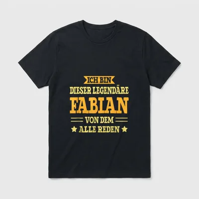 Fabian Lustiges Vorname Namen T-Shirt – Klassisches T-Shirt in Schwarz