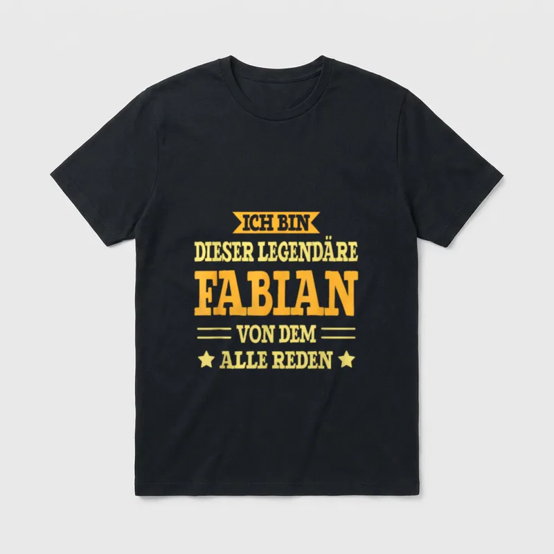 Fabian Lustiges Vorname Namen T-Shirt – Klassisches T-Shirt in Schwarz