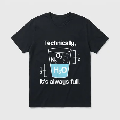 Funny Chemistry aus Vollglas T-Shirt – Klassisches T-Shirt in Schwarz