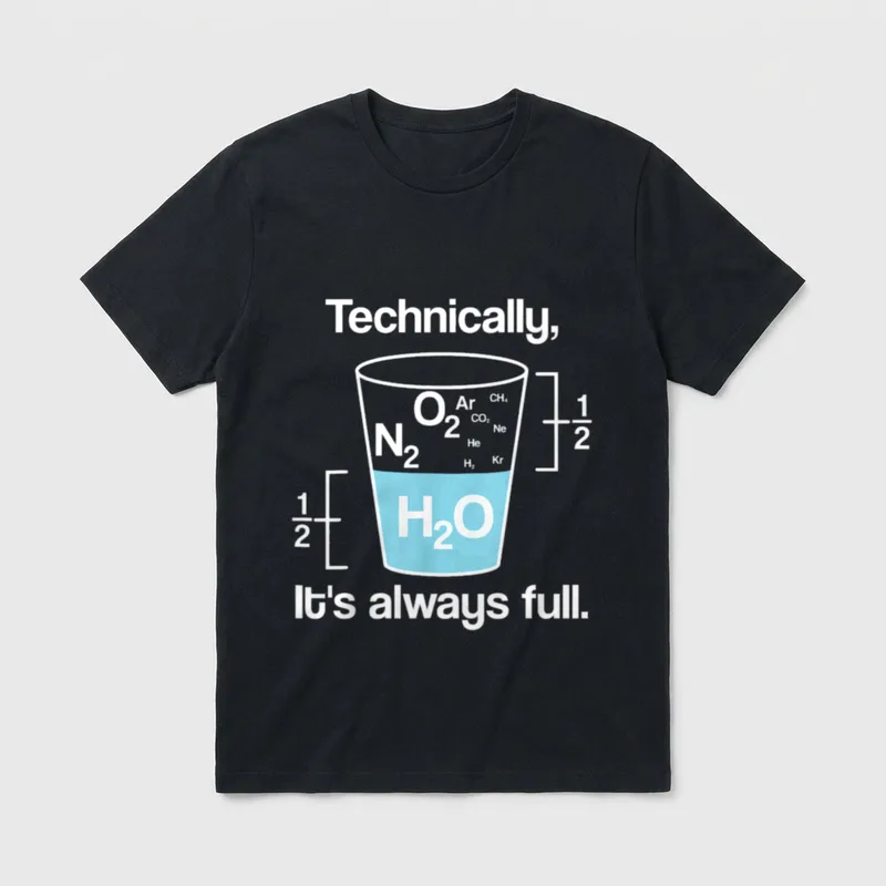 Funny Chemistry aus Vollglas T-Shirt – Klassisches T-Shirt in Schwarz