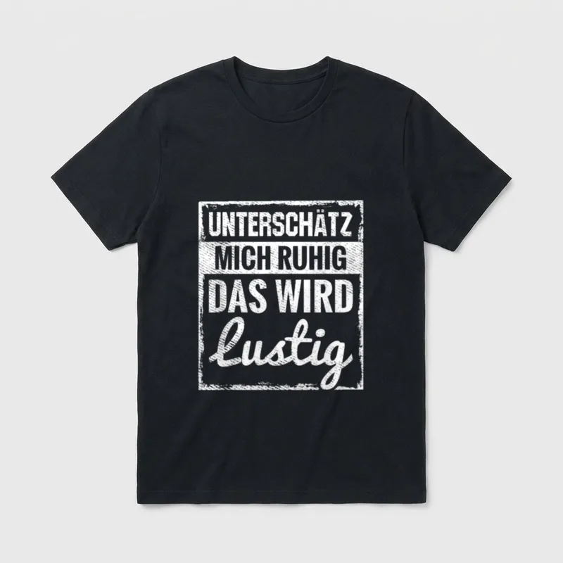 Lustig Spruch Unterschätz mich T-Shirt – Klassisches T-Shirt in Schwarz