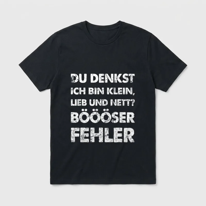 Spruch Du Denkst Ich Bin T-Shirt – Klassisches T-Shirt in Schwarz