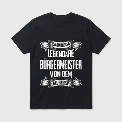 Bürgermeister Legende Witziger Vintage T-Shirt – Klassisches T-Shirt in Schwarz