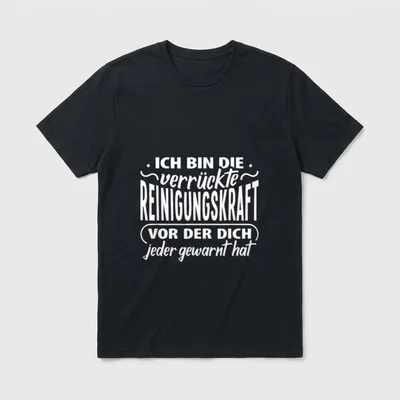 Reinigungskraft Putzfee Putzen Putzfrau T-Shirt – Klassisches T-Shirt in Schwarz