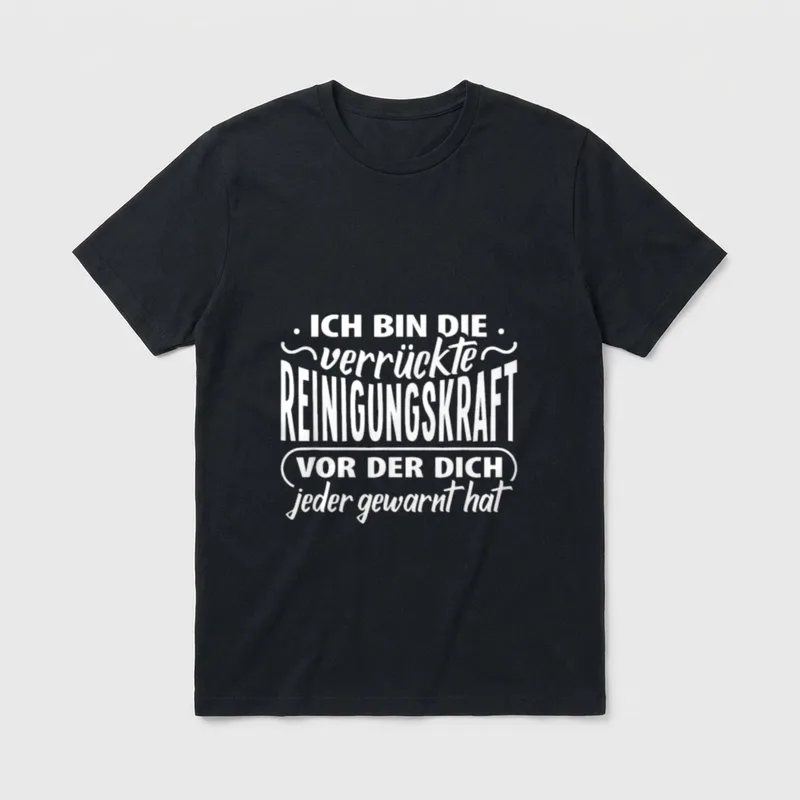 Reinigungskraft Putzfee Putzen Putzfrau T-Shirt – Klassisches T-Shirt in Schwarz