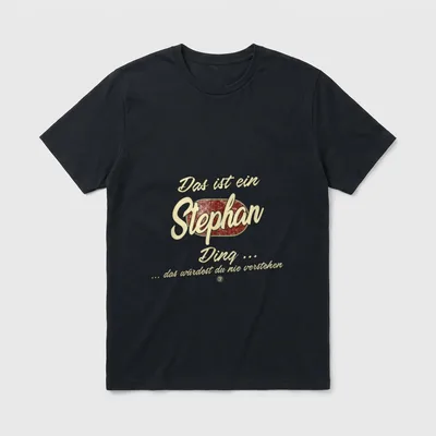 Das ist ein Stephan T-Shirt – Klassisches T-Shirt in Schwarz
