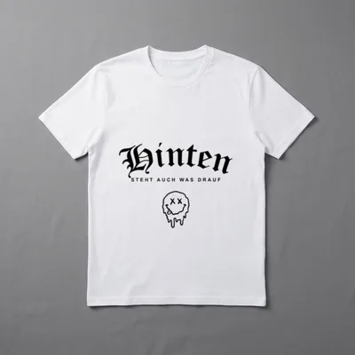 Lustige Vorne & hinten T-Shirt – Klassisches T-Shirt in Schwarz