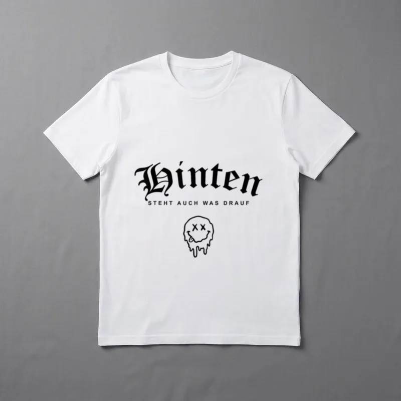 Lustige Vorne & hinten T-Shirt – Klassisches T-Shirt in Schwarz