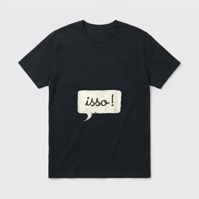 isso! witziger t Spruch T-Shirt – Sprechblase mit handgeschriebenem Wort isso! – Klassisches T-Shirt in Schwarz
