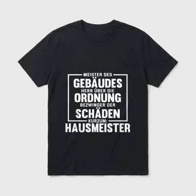 Lustig Hausmeister Ordnung Reparatur T-Shirt – Klassisches T-Shirt in Schwarz
