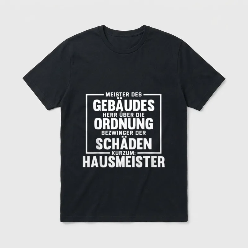 Lustig Hausmeister Ordnung Reparatur T-Shirt – Klassisches T-Shirt in Schwarz