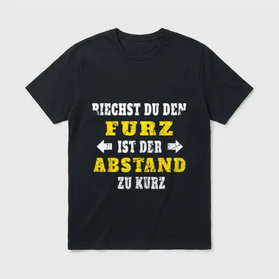 Lustiger Furz Abstand Spruch T-Shirt – Klassisches T-Shirt in Schwarz