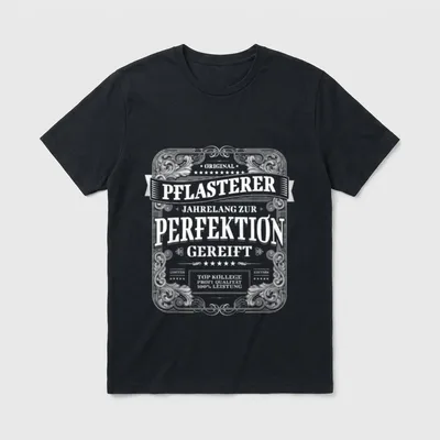Lustiger Pflasterer Spruch T-Shirt – Klassisches T-Shirt in Schwarz