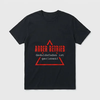 Außer Betrieb Geduldsfaden gerissen lustige T-Shirt – Klassisches T-Shirt in Schwarz