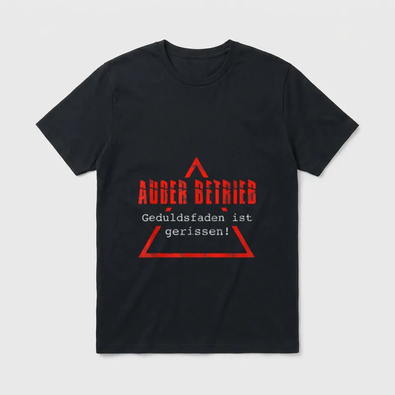 Außer Betrieb Geduldsfaden gerissen lustige T-Shirt – Klassisches T-Shirt in Schwarz