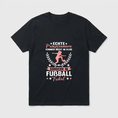 Lustig Echte Prinzessinnen kommen T-Shirt – Klassisches T-Shirt in Schwarz