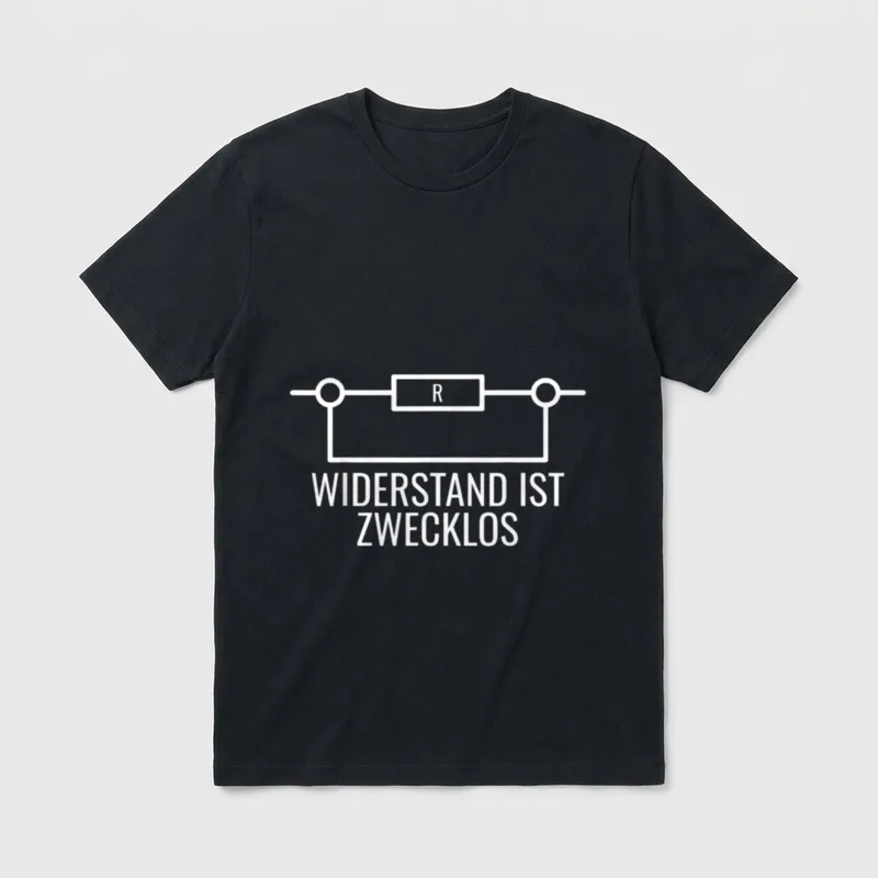 Widerstand Ist Zwecklos Lustiger T-Shirt – Klassisches T-Shirt in Schwarz