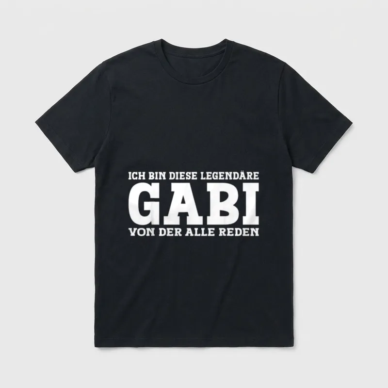 Gabi Lustiges Vorname Frauen T-Shirt – Klassisches T-Shirt in Schwarz