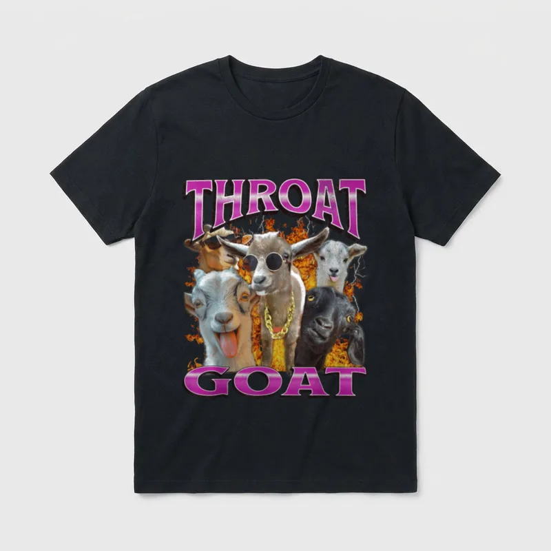 Throat Goat Lustiges anstößiges T-Shirt – Klassisches T-Shirt in Schwarz