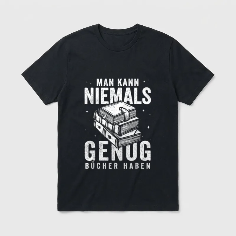 Lustiger Bücherwurm Lesen Bücher Leseratte T-Shirt – Klassisches T-Shirt in Schwarz