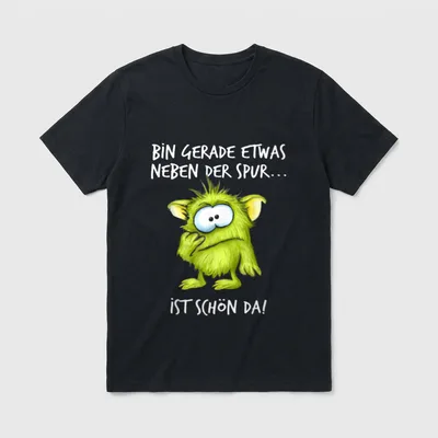 Bin gerade etwas neben T-Shirt – Klassisches T-Shirt in Schwarz