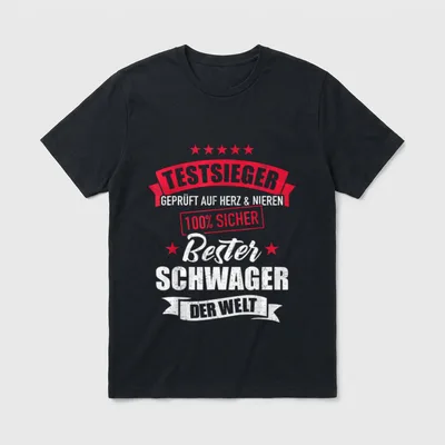 Bester Schwager der Welt T-Shirt – Klassisches T-Shirt in Schwarz