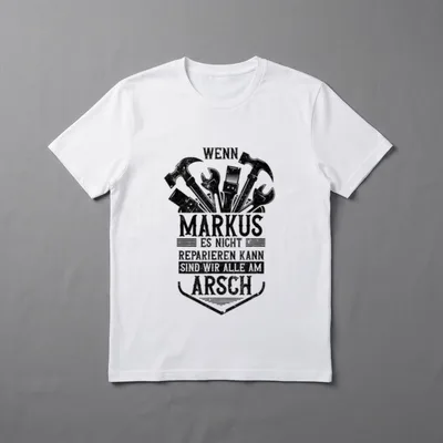 Markus Vorname Name Lustiges T-Shirt – Klassisches T-Shirt in Schwarz