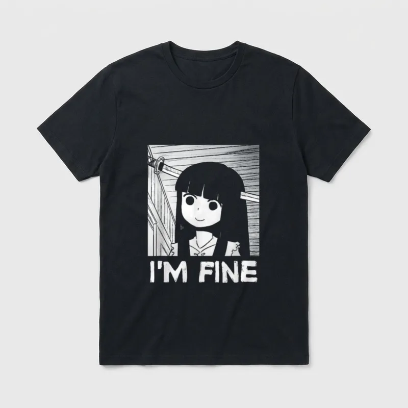 I'm Fine Japanischer Anime T-Shirt – Klassisches T-Shirt in Schwarz