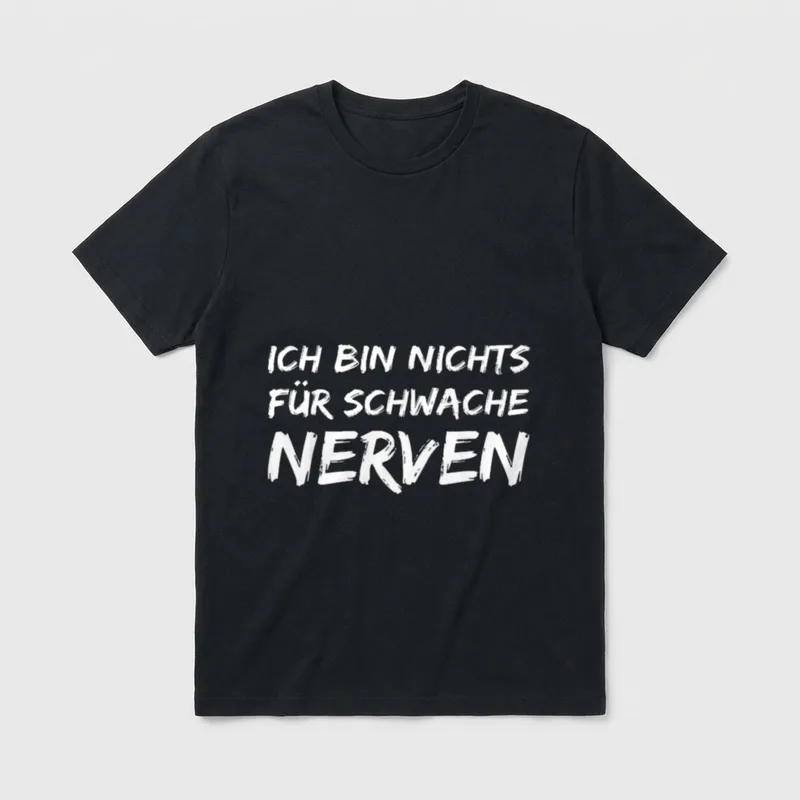 Mutiger Charakter T-Shirt – Klassisches T-Shirt in Schwarz