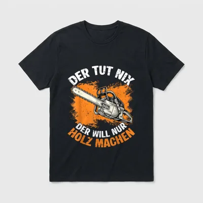 Der TUT Nix Lustige Sprüche T-Shirt – Klassisches T-Shirt in Schwarz