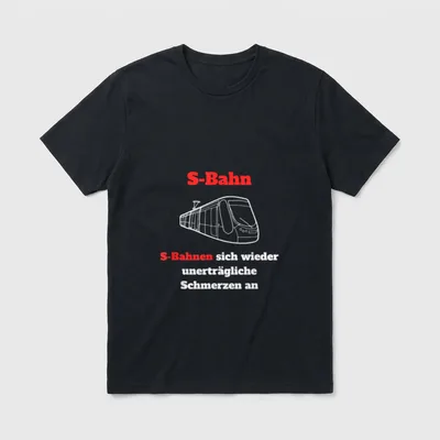 Lustiges S-Bahn S-Bahnen sich T-Shirt – Klassisches T-Shirt in Schwarz