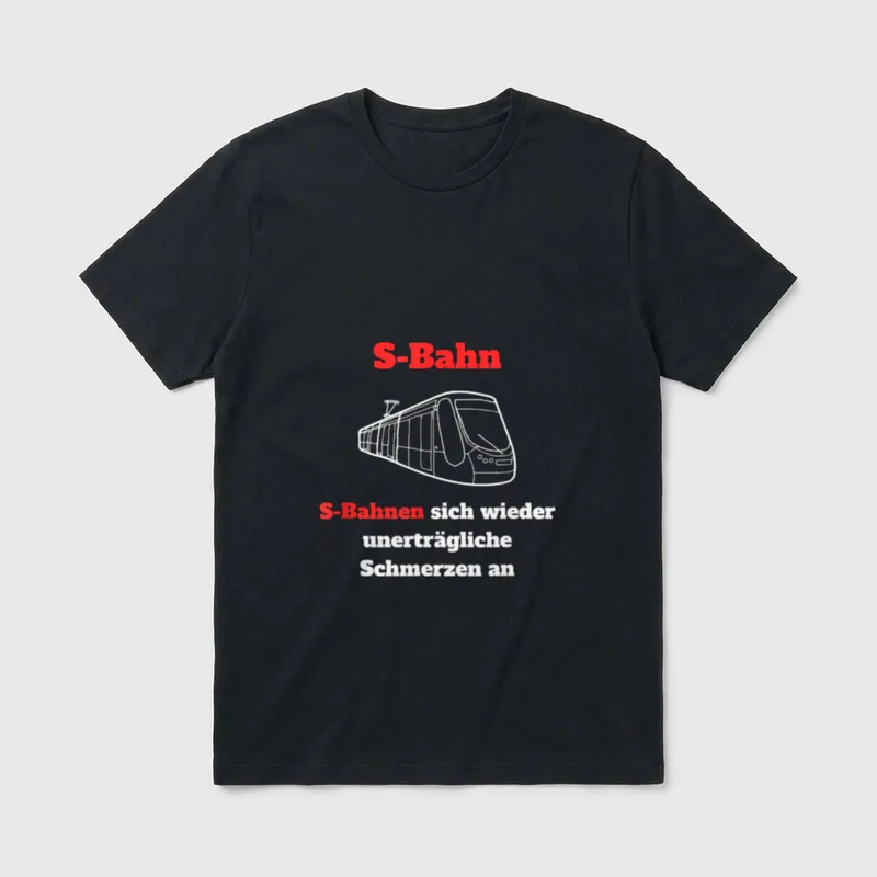 Lustiges S-Bahn S-Bahnen sich T-Shirt – Klassisches T-Shirt in Schwarz