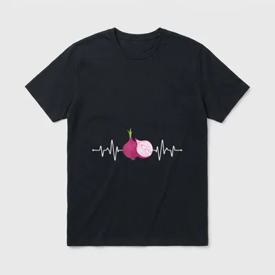 Lustige Zwiebel-Herzschlag-Illustration T-Shirt – Klassisches T-Shirt in Schwarz